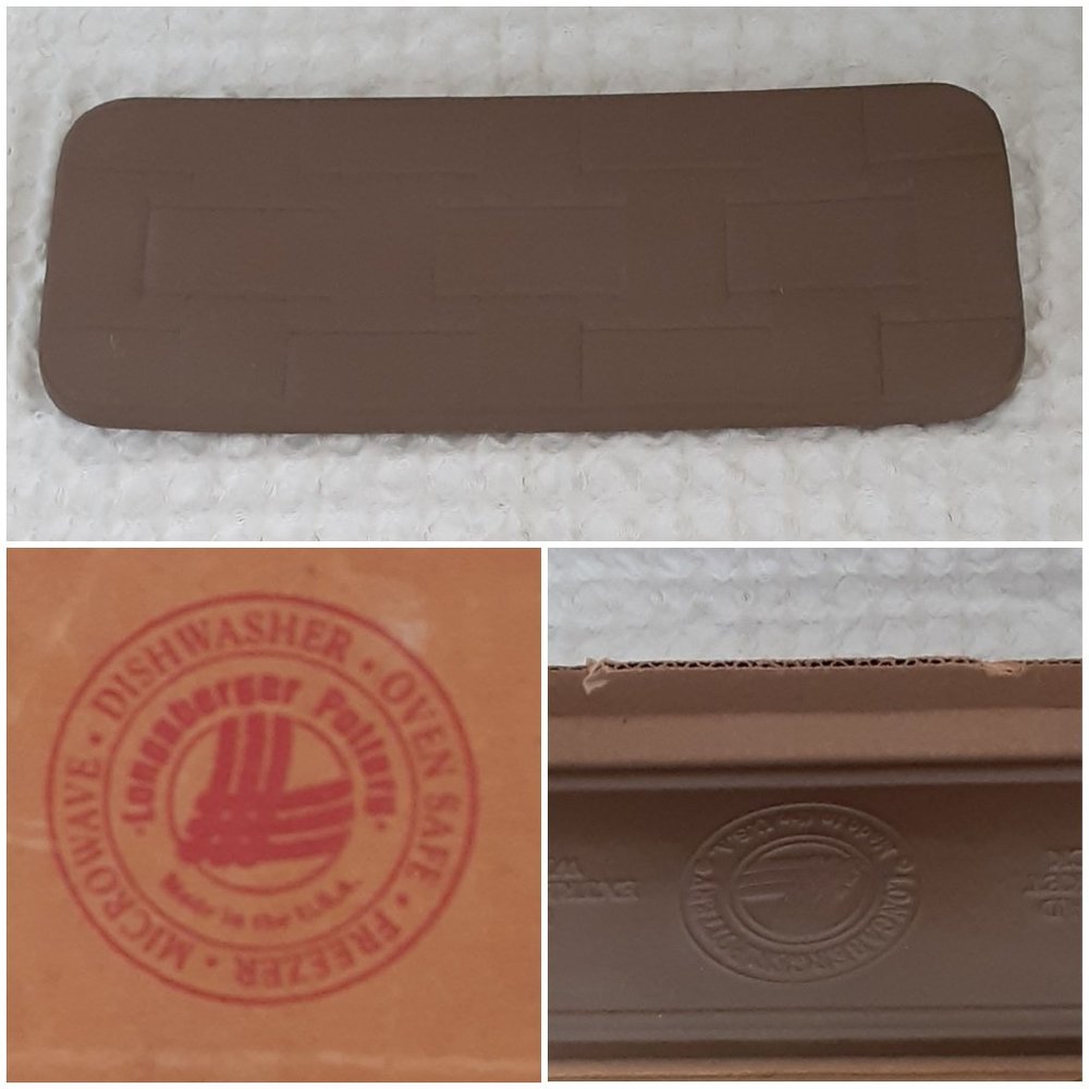 Longaberger BREAD BRICK Item 30074 Woven Tradition Design Bread Warming Brick